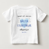 Bästa storebror någonsin graviditet avslöjande baby t-shirt (Rückseite)