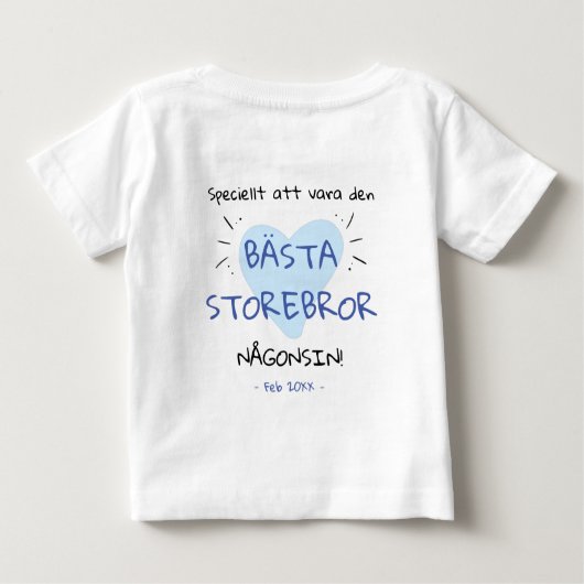 Bästa storebror någonsin graviditet avslöjande baby t-shirt (Rückseite)