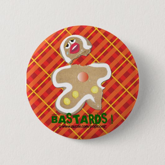 "BASTARD!" humorvolles Button des (Vorderseite)