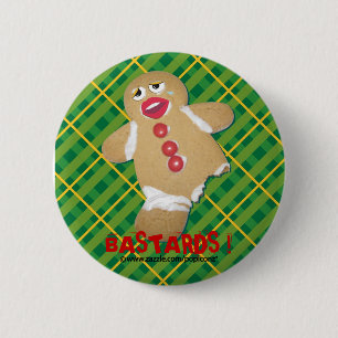 "BASTARD!" humorvolles Button des