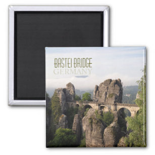 Bastei Bridge in Sachsen Schweiz Textmagnet Magnet