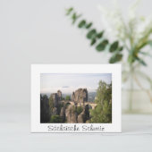 Bastei Bridge in Sächsische Schweiz weiße Postkart Postkarte (Stehend Vorderseite)