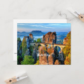 Bastei Bridge, Sachsen, Schweiz Karte (Vorderseite/Rückseite Beispiel)