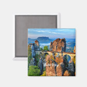 Bastei Bridge, Sachsen, Schweiz Magnet (Vorderseite/Rückseite)