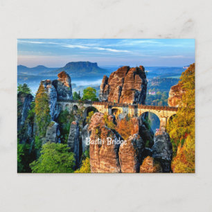 Bastei Bridge, Sachsen, Schweiz Postkarte