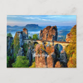 Bastei Bridge, Sachsen, Schweiz Postkarte (Vorderseite)