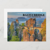 Bastei Bridge Saxon Schweiz Foto Postkarte (Vorne/Hinten)