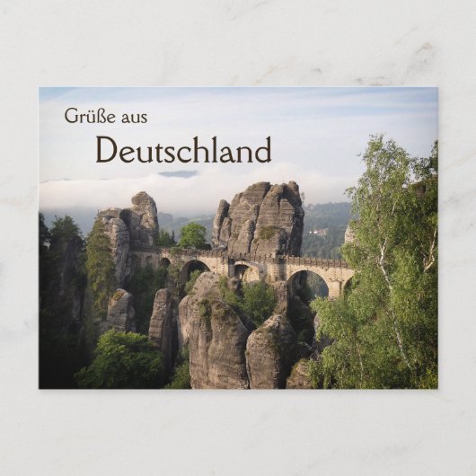 Bastei-Brücke in Deutschland - Postkarte (Vorderseite)