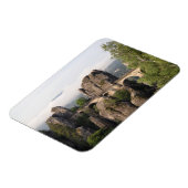 Bastei-Brücke in Deutschland rechteckiger Magnet (Linke Seite)