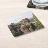 Bastei Brücke in sächsischem die Rechteckiger Pappuntersetzer (angewinkelt)
