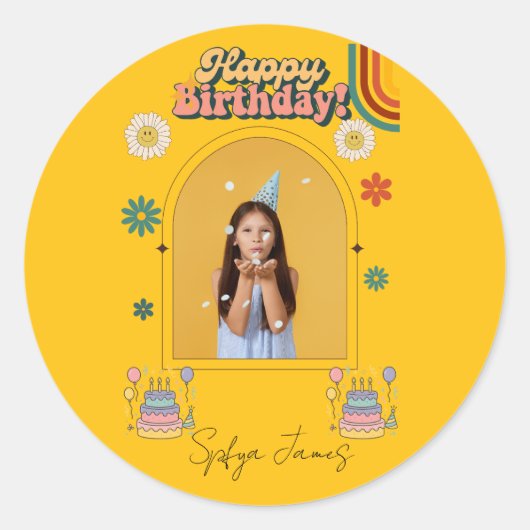 Bastel- und Partyartikel Geschenk Runder Aufkleber (Vorderseite)