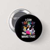 Basteln Lustige Gans Ich Kann Das Total Machen Diy Button (Vorne & Hinten)