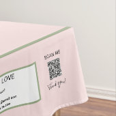 Bastelshow Blush Grün 52 x 70 QR-Code Tischdecke (Beispiel)