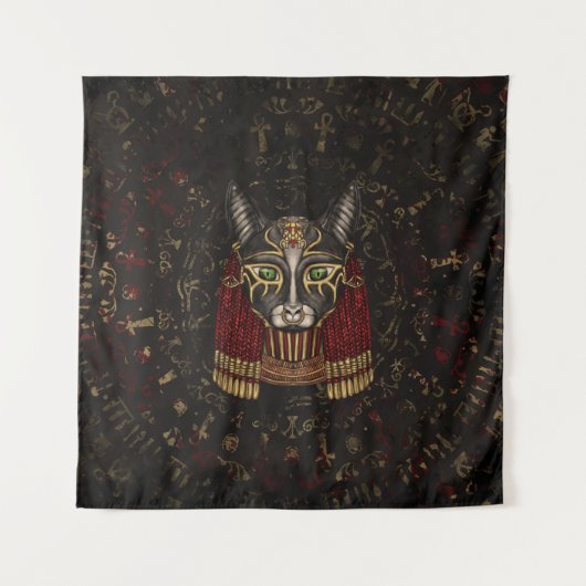 Bastet Ägypter-Göttin Wandteppich (Vorderseite)