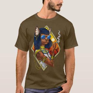 Bastet Ägyptische Göttin Hippie T-Shirt