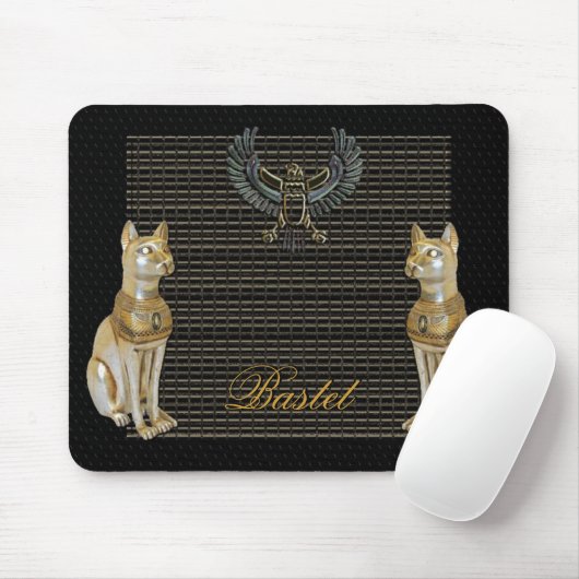 Bastet ägyptische Göttin-Katzen-Mausunterlage Mousepad (Mit Mouse)