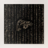 Bastet Ägyptische Göttin - Vintages Gold auf schwa Puzzle (Horizontal)