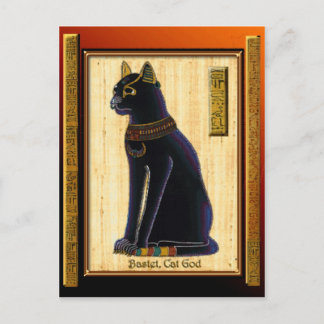 BASTET ~ Ägyptische Katze Gott Historische Kunst Postkarte