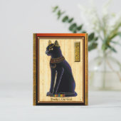 BASTET ~ Ägyptische Katze Gott Historische Kunst Postkarte (Stehend Vorderseite)