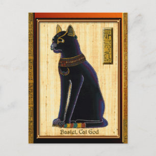 BASTET ~ Ägyptische Katze Gott Historische Kunst Postkarte