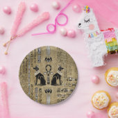 Bastet - Ägyptische Katzen und Ankh-Kreuz Pappteller (Party)