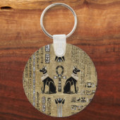 Bastet - Ägyptische Katzen und Ankh-Kreuz Schlüsselanhänger (Vorderseite)