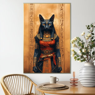 Bastet Ägyptische Katzengöttin Fantasy-Kunst Poster