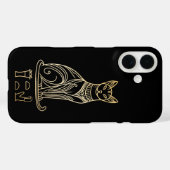 Bastet, ägyptische Katzengöttin. Name in Hieroglyp Case-Mate iPhone Hülle (Rückseite (Horizontal))