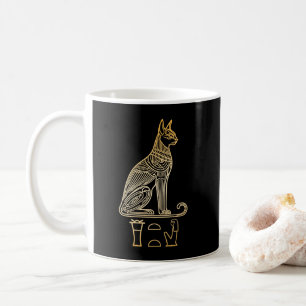 Bastet, ägyptische Katzengöttin. Name in Hieroglyp Kaffeetasse