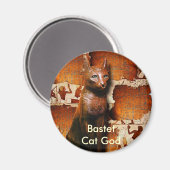 BASTET ~ Alter ägyptischer Katze Gott Magnet (Vorderseite/Rückseite)