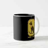 Bastet Ancient Ägypten Goddess Zwei-Tone-Kaffee-Ta Zweifarbige Tasse (VorderseiteRechts)