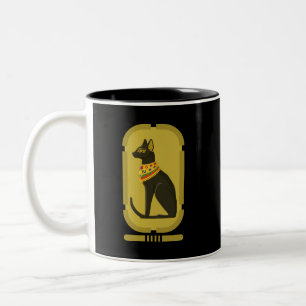 Bastet Ancient Ägypten Goddess Zwei-Tone-Kaffee-Ta Zweifarbige Tasse