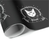 Bastet Ancient Egypt Cat Crescent Goth Moon Geschenkpapier (Rolleneckpunkt)