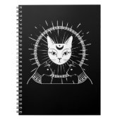Bastet Ancient Egypt Cat Crescent Goth Moon Notizblock (Vorderseite)
