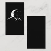 Bastet Ancient Egypt Cat Goth Moon Crescent Visitenkarte (Vorne/Hinten)