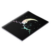 Bastet Ancient Egypt Cat Pastel Goth Moon Crescent Notizblock (Linke Seite)