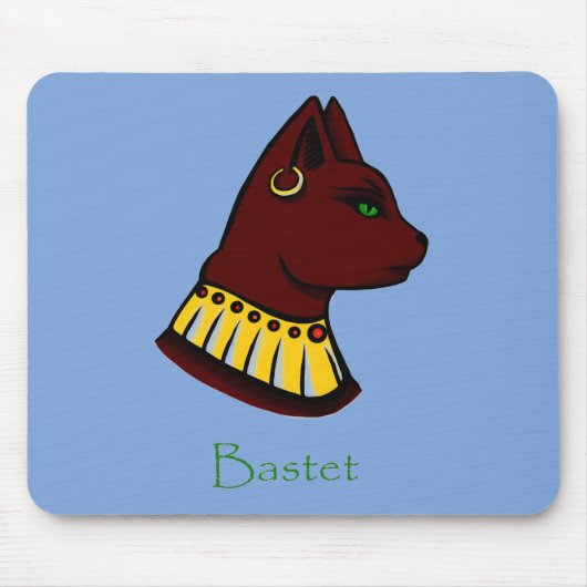 Bastet - Antike ägyptische Katzengöttin Mousepad (Vorne)
