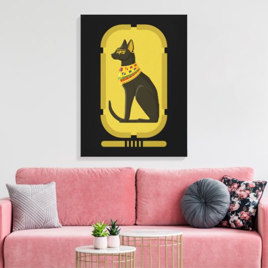 Bastet Canvas Print Leinwanddruck (Insitu (Wohnzimmer))
