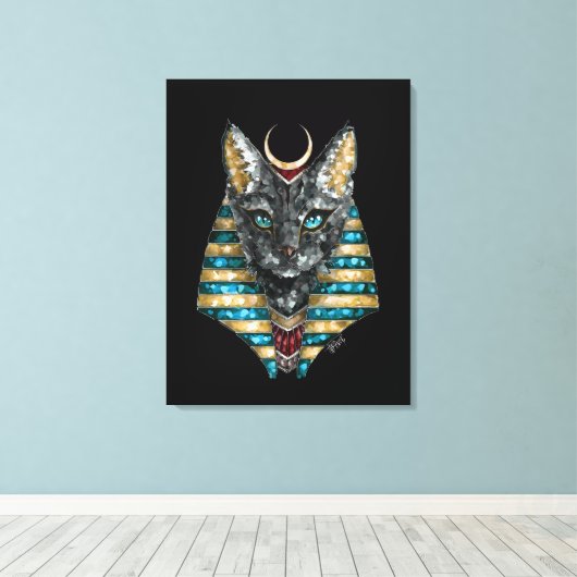 Bastet Canvas Print Leinwanddruck (Insitu (Holzboden))