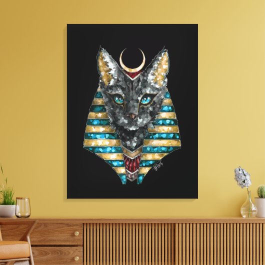 Bastet Canvas Print Leinwanddruck (Insitu (Wohnzimmer))