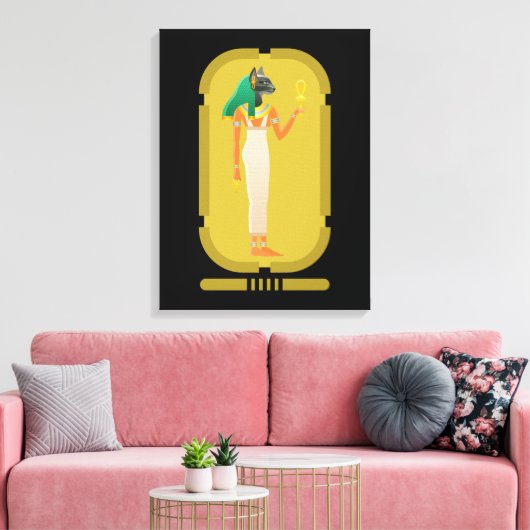 Bastet Canvas Print Leinwanddruck (Insitu (Wohnzimmer))