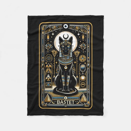 Bastet Cat Goddess Ancient Ägyptischer Mytholog Fleecedecke (Vorderseite)