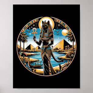 Bastet Cat Goddess Ancient Ägyptischer Mytholog Poster
