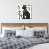 Bastet Cat Goddess Hieroglyphische Leinwand (Insitu (Schlafzimmer))
