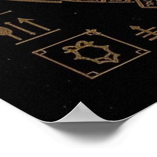 Bastet Cat Goddess Poster | Ägyptischer Gold (Ecke)