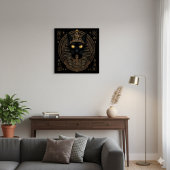 Bastet Cat Goddess Poster | Ägyptischer Gold