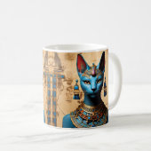 Bastet der alte ägyptische Gott der Katzen Kaffeetasse (VorderseiteRechts)