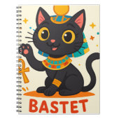 Bastet Egypdess Spiral - Whimsical Feline Notizblock (Vorderseite)