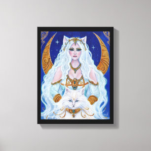 Bastet Egyptian Goddess art von Renee Lavoie Leinwanddruck