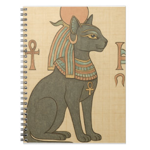Bastet Egyptian Goddess Spiral Notebook Notizblock